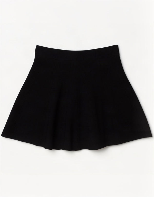 Zara Womens High Waist Mini Skirt Large W30 Black Viscose