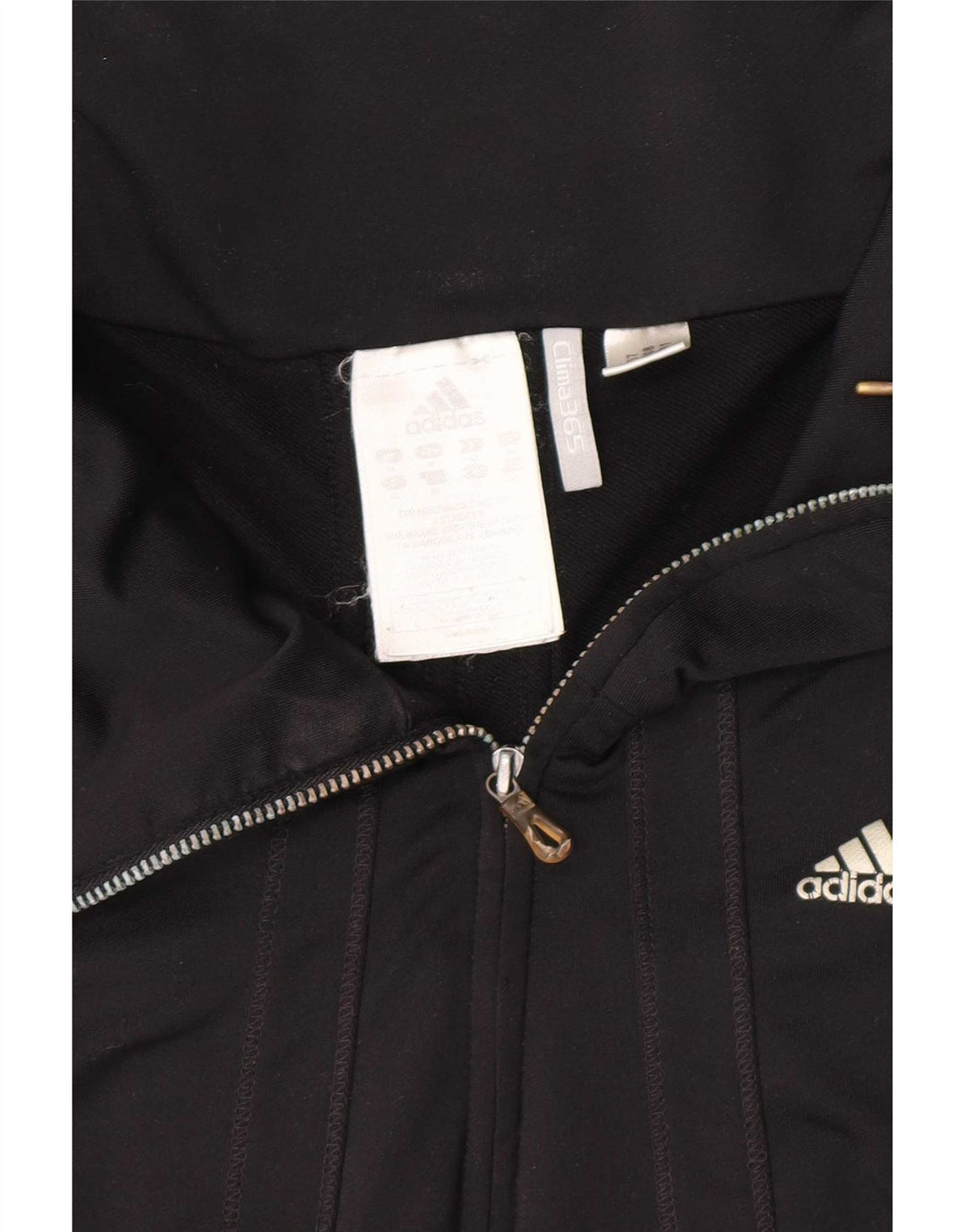 Adidas Womens Clima 365 Tracksuit Top Jacket UK 14 Medium Black Polyester