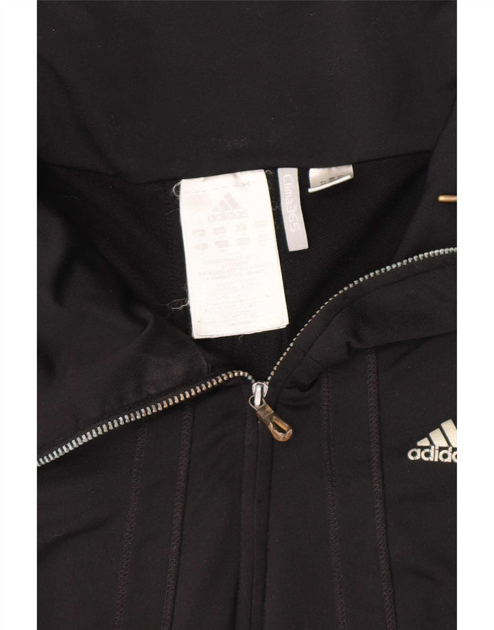Adidas Womens Clima 365 Tracksuit Top Jacket UK 14 Medium Black Polyester