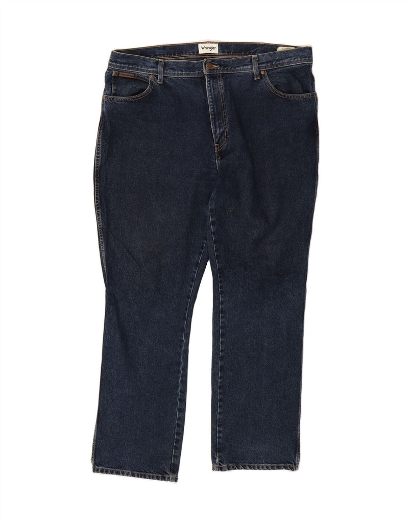 WRANGLER Mens Texas Straight Jeans W42 L32 Navy Blue Cotton Vintage Wrangler and Second-Hand Wrangler from Messina Hembry 