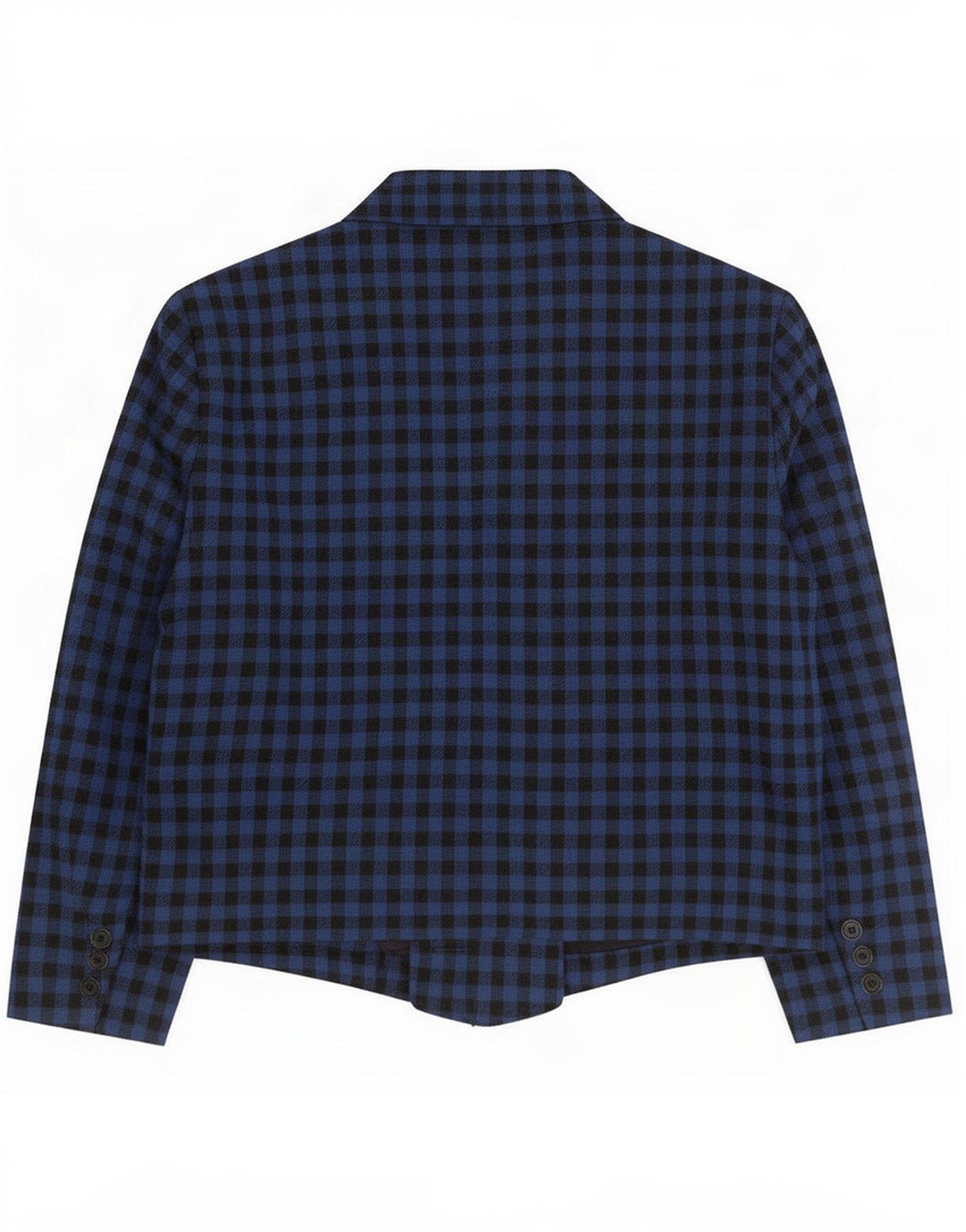 Vintage Womens 1 Button Blazer Jacket UK 14 Medium Blue Gingham
