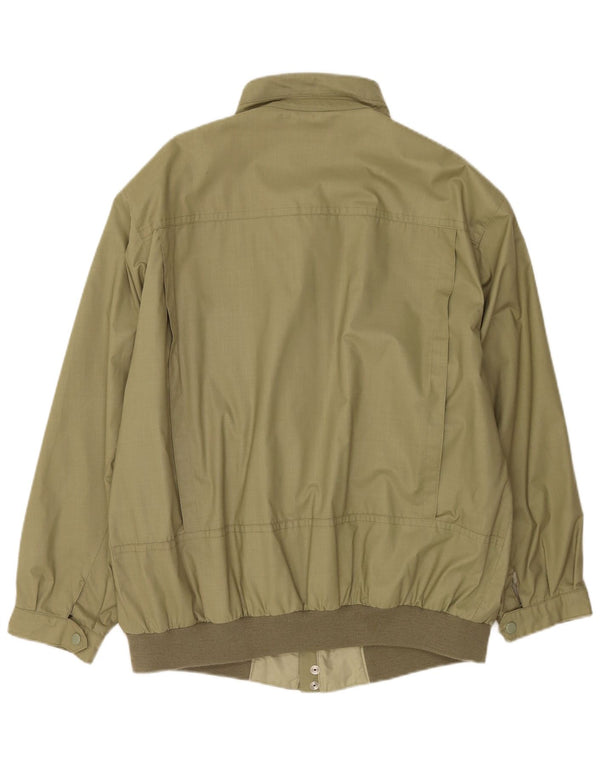 Vintage Mens Bomber Jacket IT 60 5XL Green Polyester