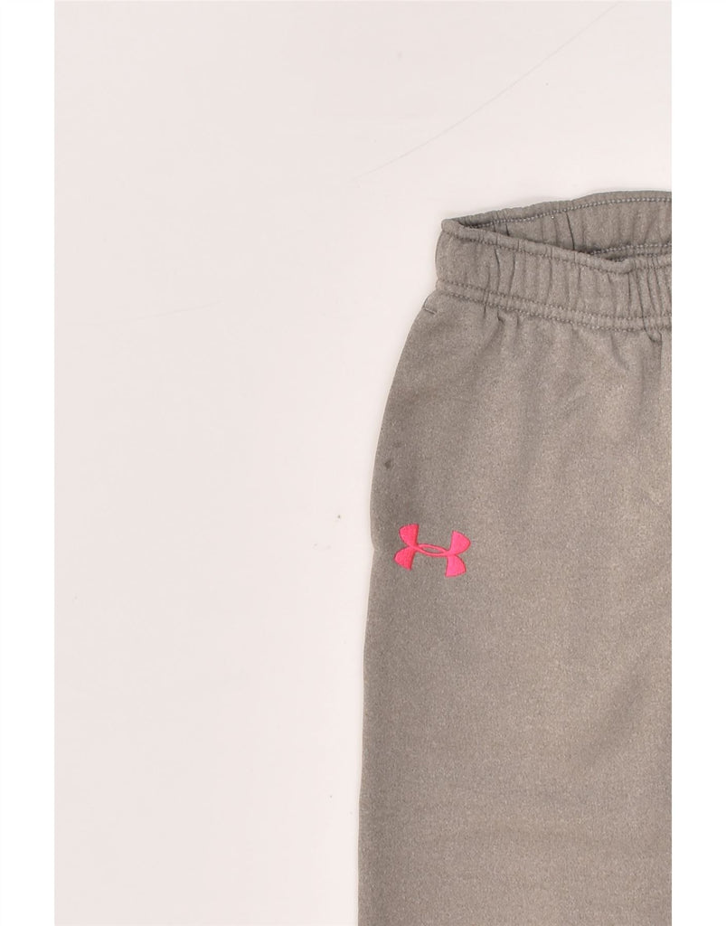 UNDER ARMOUR Girls Graphic Tracksuit Trousers 7-8 Years Small Grey | Vintage Under Armour | Thrift | Second-Hand Under Armour | Used Clothing | Messina Hembry 
