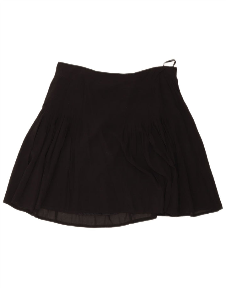 Blunauta Womens Mini Skirt IT 46 Large W36  Black Silk