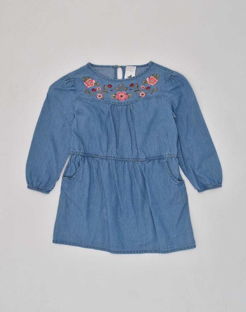 PALOMINO Girls Denim Dress 6-7 Years Blue Floral Cotton | Vintage Palomino | Thrift | Second-Hand Palomino | Used Clothing | Messina Hembry 