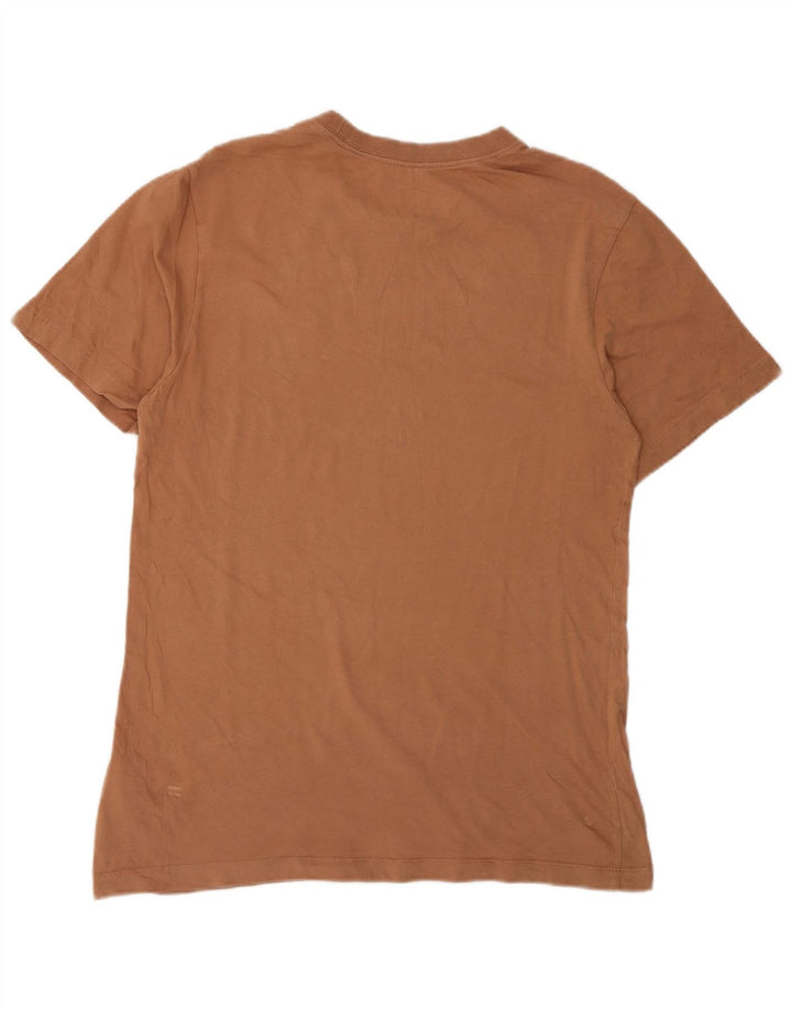 Nike Mens T-Shirt Top Small Brown Cotton