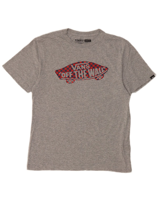 Vans Boys Graphic T-Shirt Top 12-13 Years Large Grey Cotton