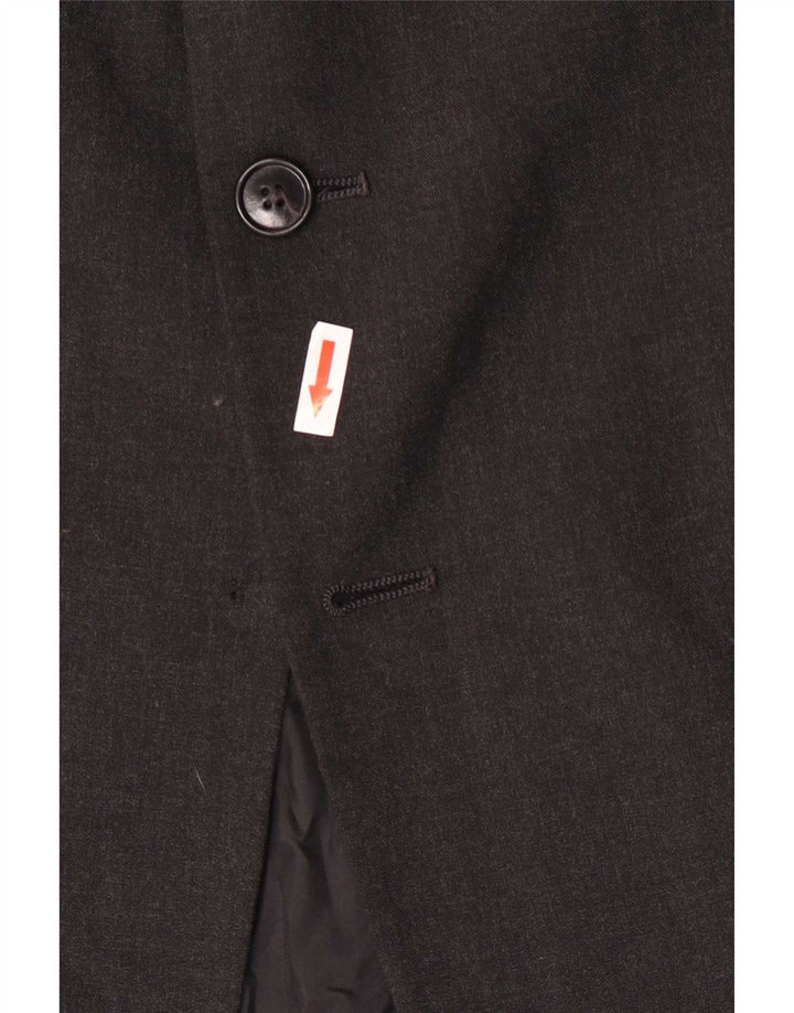 Marks & Spencer Mens Long 3 Button Blazer Jacket UK 40 Medium Grey