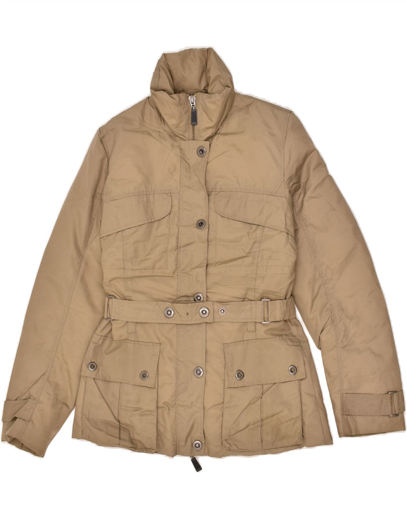 BENETTON Womens Padded Jacket IT 42 Medium Beige Polyamide | Vintage Benetton | Thrift | Second-Hand Benetton | Used Clothing | Messina Hembry 