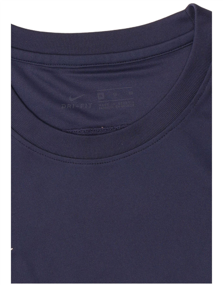 Nike Mens Dri Fit T-Shirt Top XL Navy Blue