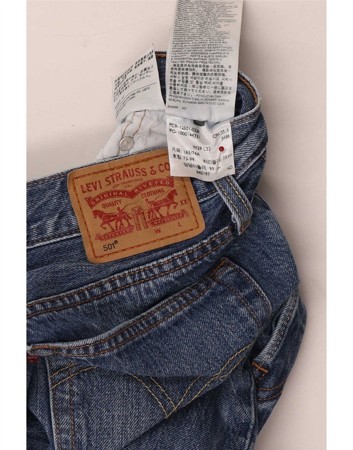 Levi's Womens Straight Jeans W29 L32 Blue Cotton