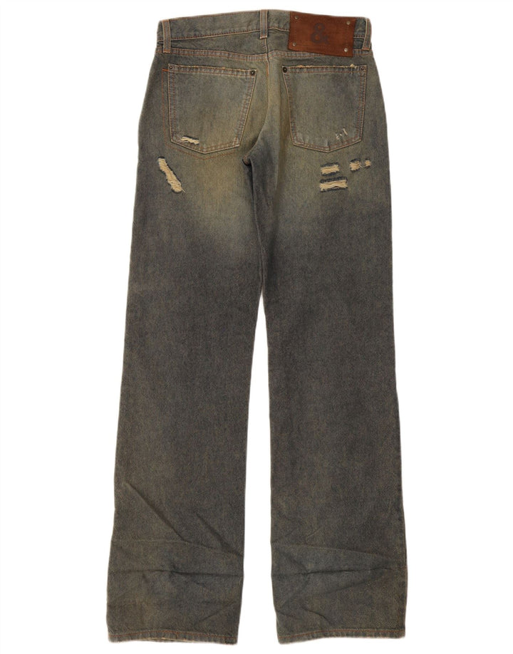 Dolce & Gabbana Womens Distressed Straight Jeans EU 38 Medium W30 L33 Blue