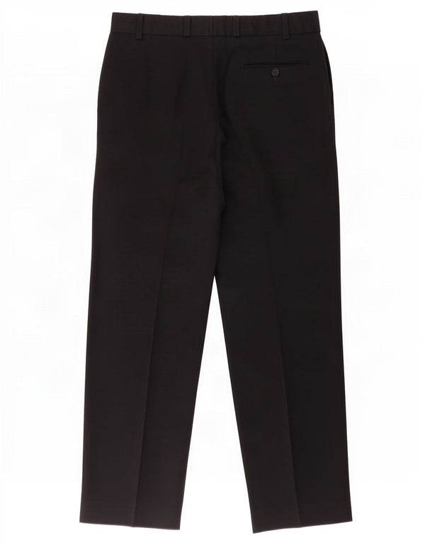 Marks & Spencer Mens Pegged Suit Trousers W36 L31 Navy Blue Polyester