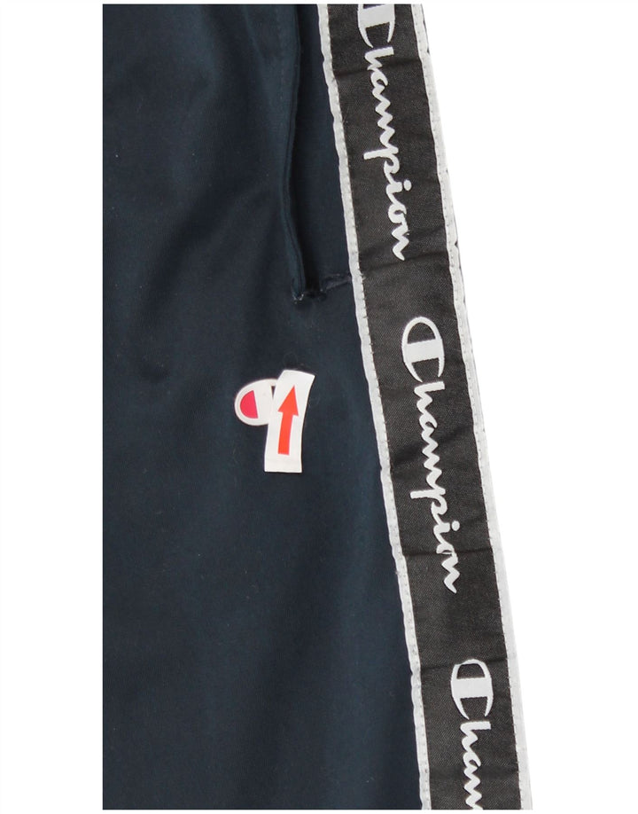 Champion Mens Graphic Tracksuit Trousers Joggers Large  Navy Blue Polyester