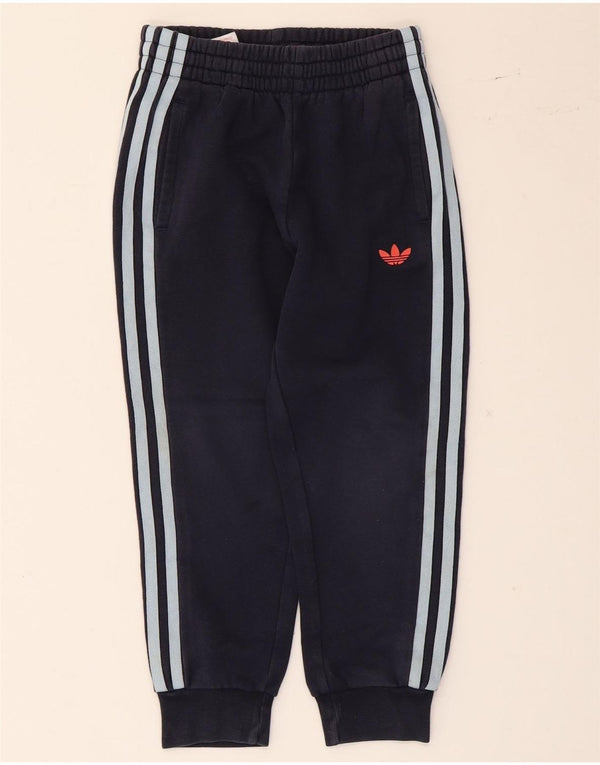Adidas Boys Tracksuit Trousers Joggers 5-6 Years  Navy Blue Cotton
