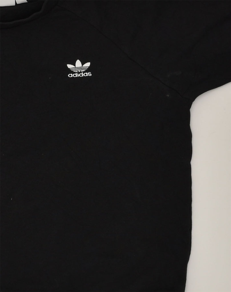 ADIDAS Womens Sweatshirt Jumper UK 10 Small Black Cotton | Vintage Adidas | Thrift | Second-Hand Adidas | Used Clothing | Messina Hembry 