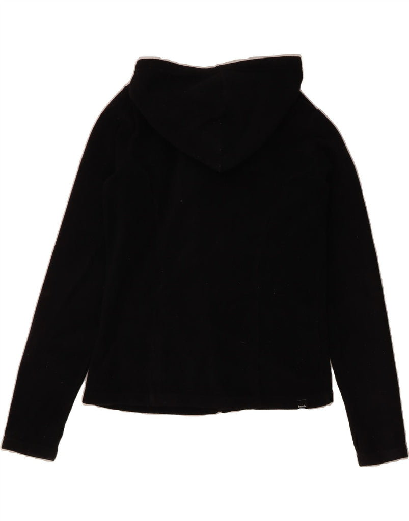 BENCH Womens Hooded Fleece Jacket UK 14 Large Black Polyester Vintage Bench and Second-Hand Bench from Messina Hembry 