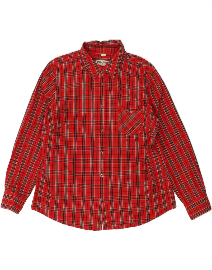 VINTAGE Womens Shirt UK 18 XL Red Check Cotton | Vintage Vintage | Thrift | Second-Hand Vintage | Used Clothing | Messina Hembry 