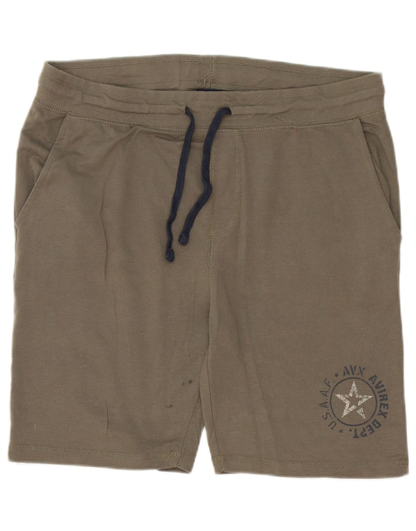 Avirex Mens Sport Shorts 2XL Khaki Cotton
