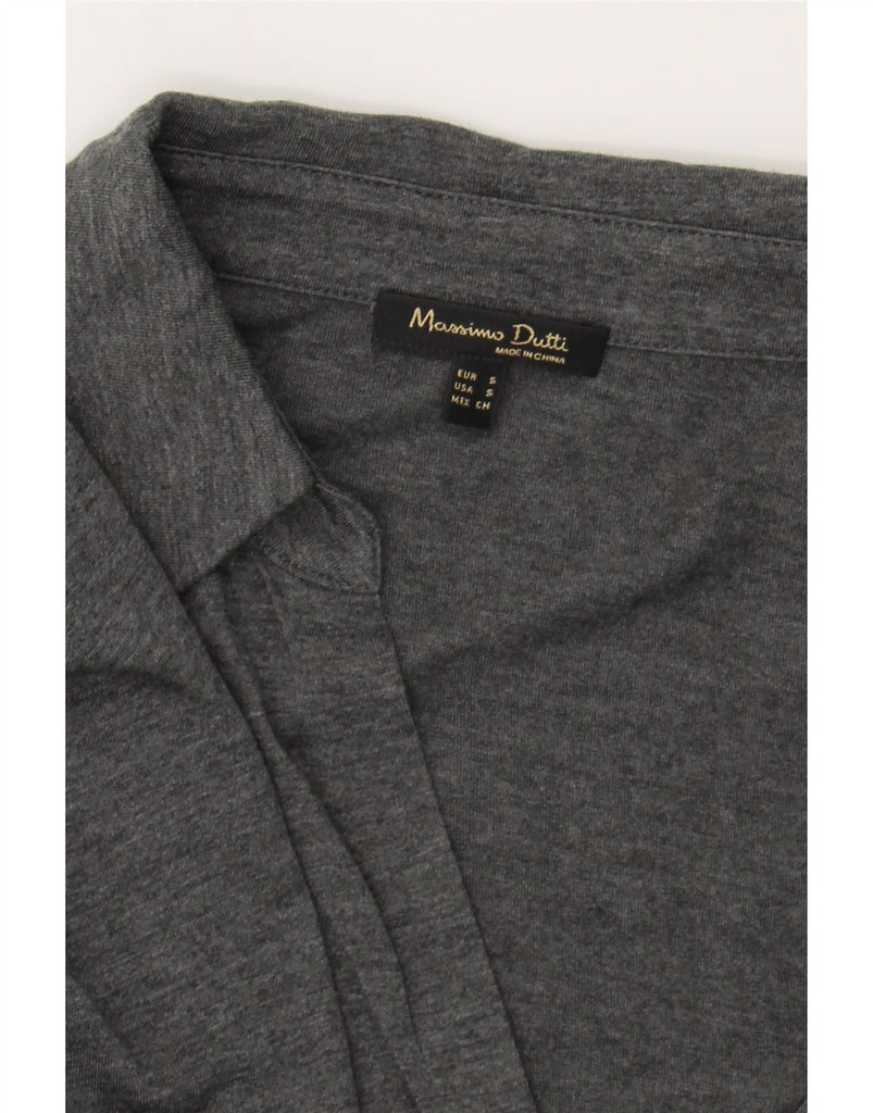 MASSIMO DUTTI Womens Shirt UK 10 Small Grey Cotton Vintage Massimo Dutti and Second-Hand Massimo Dutti from Messina Hembry 