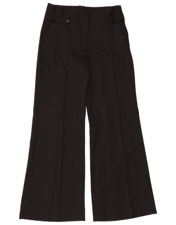 Zara Womens Flare Chino Trousers EU 40 Medium W30 L32 Black