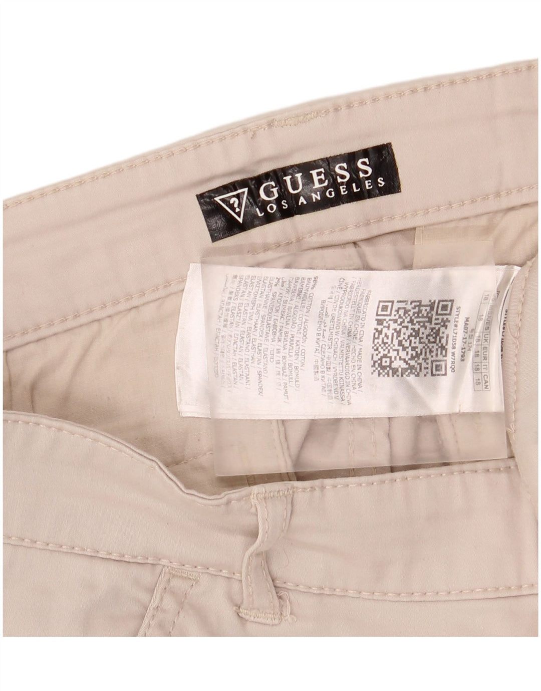 Guess Boys Chino Shorts 15-16 Years XL W30  Beige Cotton