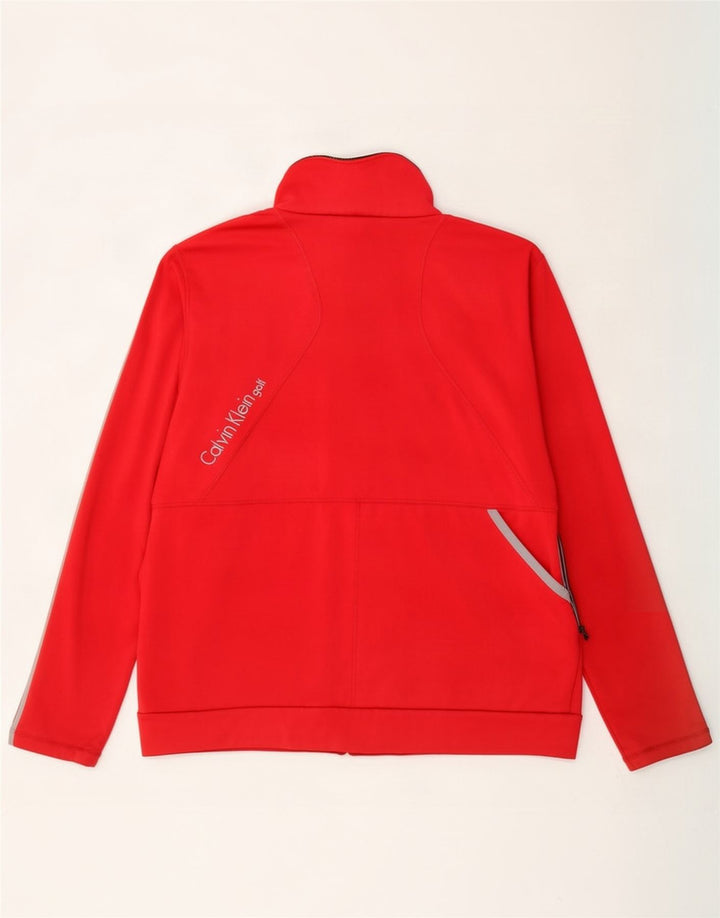Calvin Klein Womens Golf Graphic Tracksuit Top Jacket UK 18 XL Red