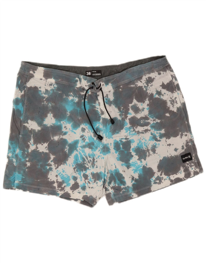 Hurley Mens Swimming Shorts XL  Grey Tie Dye Polyester