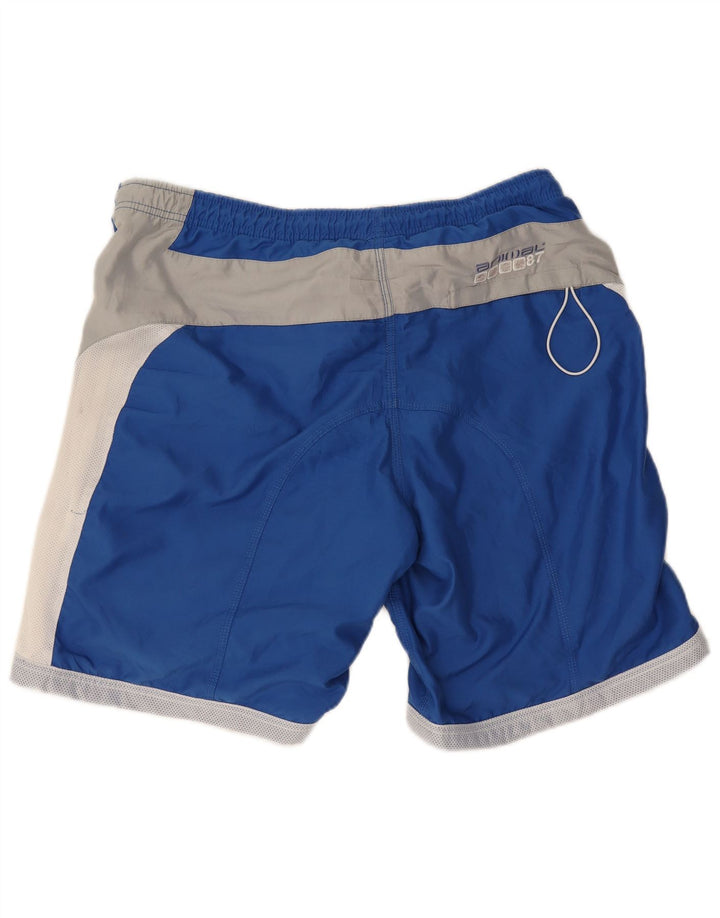 Animal Mens Graphic Swimming Shorts Large  Blue Colourblock Polyester