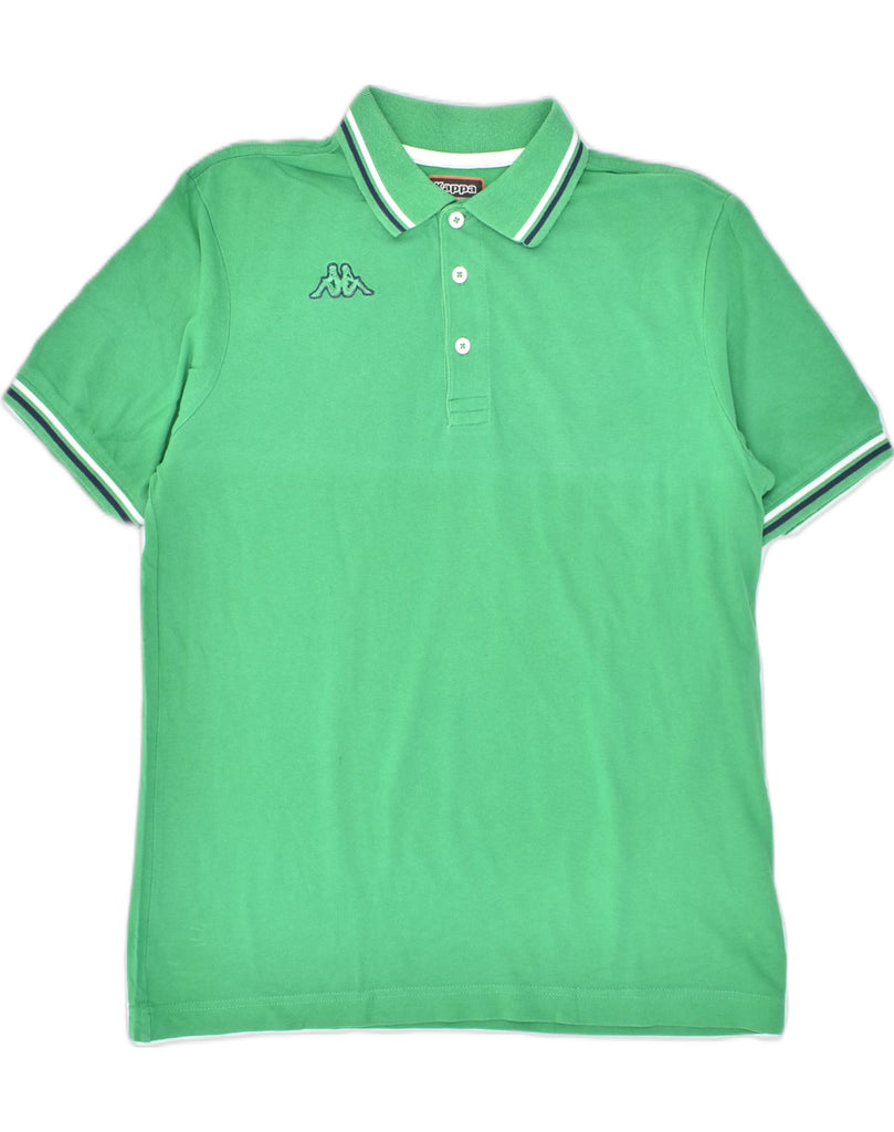 KAPPA Mens Polo Shirt Medium Green Cotton | Vintage Kappa | Thrift | Second-Hand Kappa | Used Clothing | Messina Hembry 