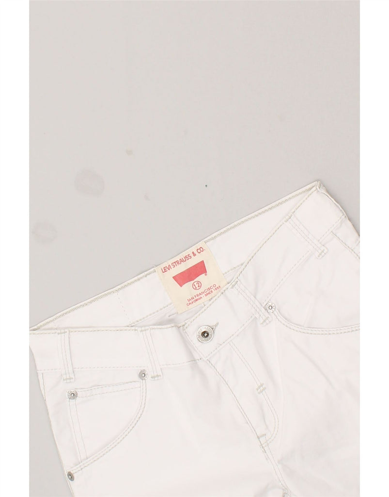 LEVI'S Girls Straight Jeans 11-12 Years W28 L28 White Cotton | Vintage Levi's | Thrift | Second-Hand Levi's | Used Clothing | Messina Hembry 