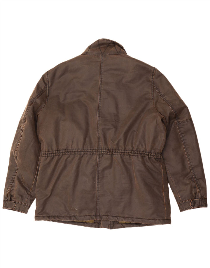 Marks & Spencer Mens Waxed Cotton Jacket UK 42 XL Brown