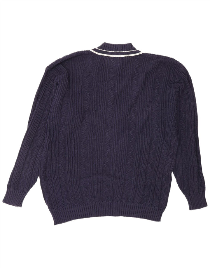 LEVI'S Mens V-Neck Jumper Sweater XL Navy Blue