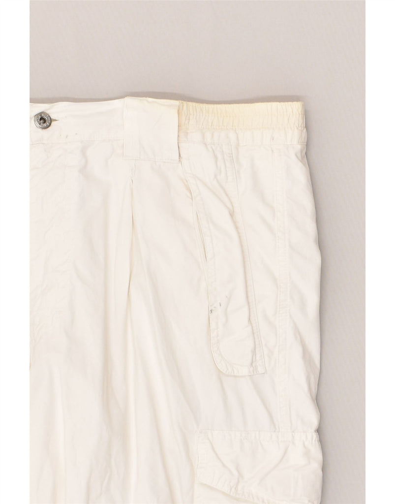 MURPHY & NYE Womens Straight Cargo Trousers W38 L32  White Cotton | Vintage Murphy & Nye | Thrift | Second-Hand Murphy & Nye | Used Clothing | Messina Hembry 