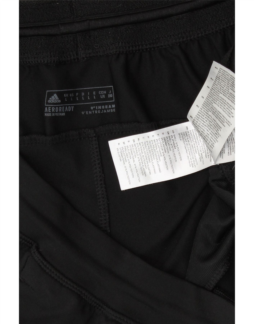 Adidas Mens Aeroready Graphic Sport Shorts Large  Black Polyester