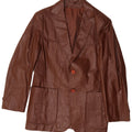 Jean Pierre Mens 2 Button Leather Blazer Jacket UK 38 Medium Brown