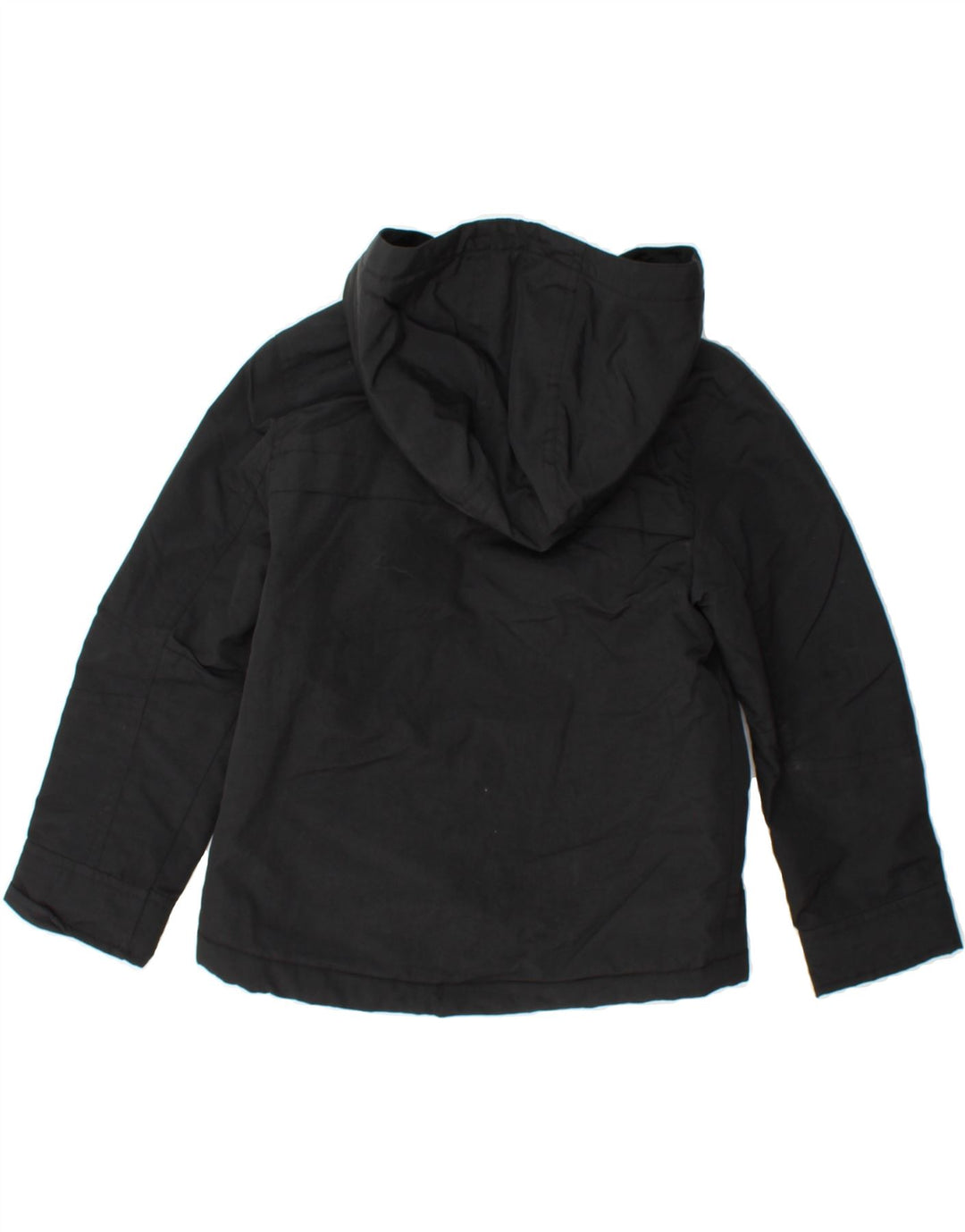 BENETTON Boys Hooded Windbreaker Jacket 6-7 Years Small  Black Polyamide Vintage Benetton and Second-Hand Benetton from Messina Hembry 