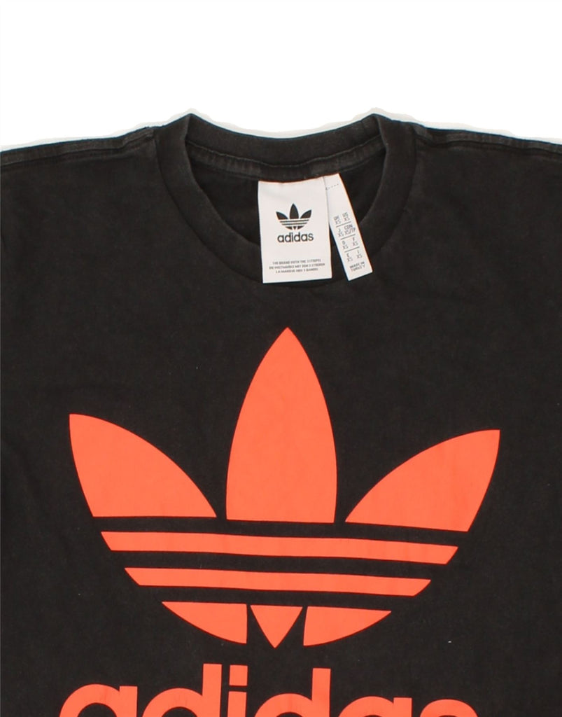 ADIDAS Mens Graphic T-Shirt Top XS Black Cotton | Vintage Adidas | Thrift | Second-Hand Adidas | Used Clothing | Messina Hembry 