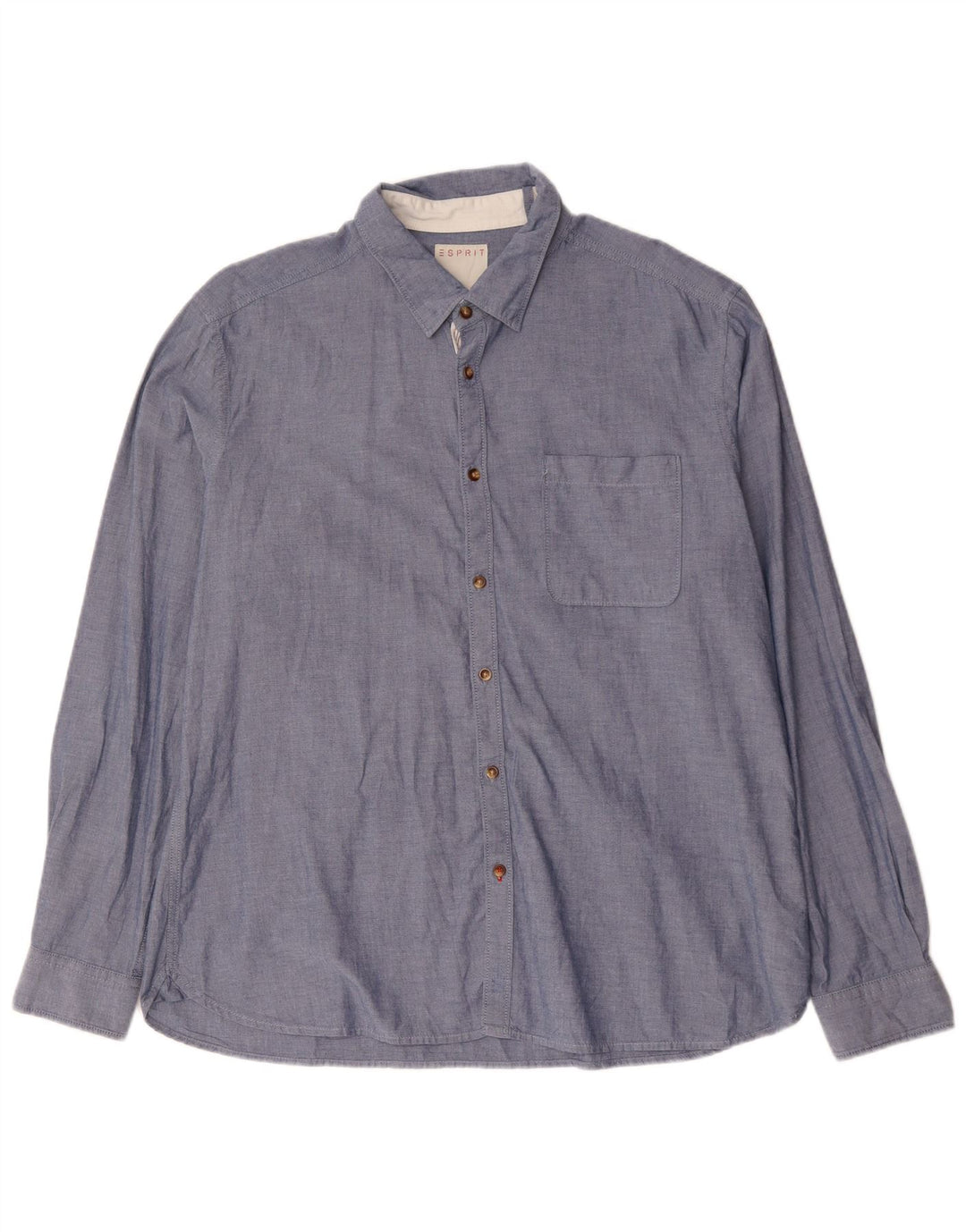 Esprit Mens Shirt 2XL Blue Cotton