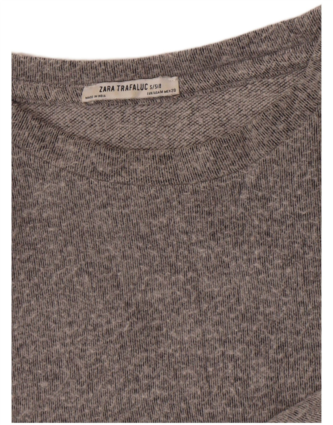 Zara Mens Sweatshirt Jumper Medium Grey Flecked