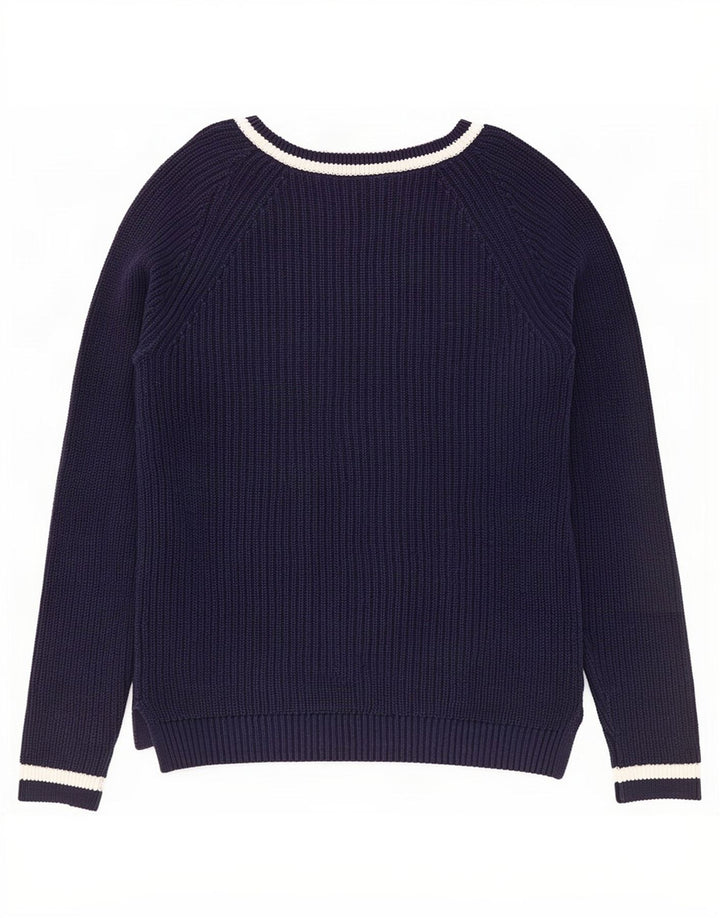 Gap Womens V-Neck Jumper Sweater UK 10 Small Navy Blue