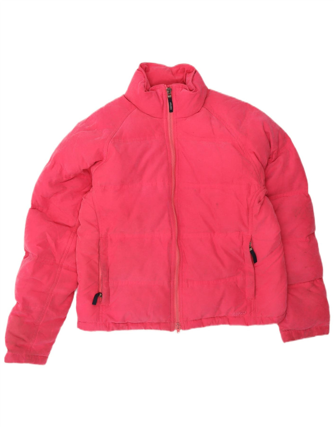 Musto Womens Hooded Padded Jacket UK 12 Medium Pink Polyester