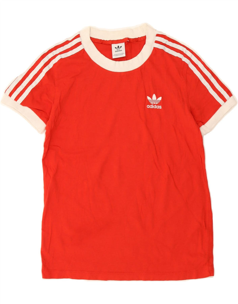 ADIDAS Boys Graphic T-Shirt Top 10-11 Years Red Vintage Adidas and Second-Hand Adidas from Messina Hembry 