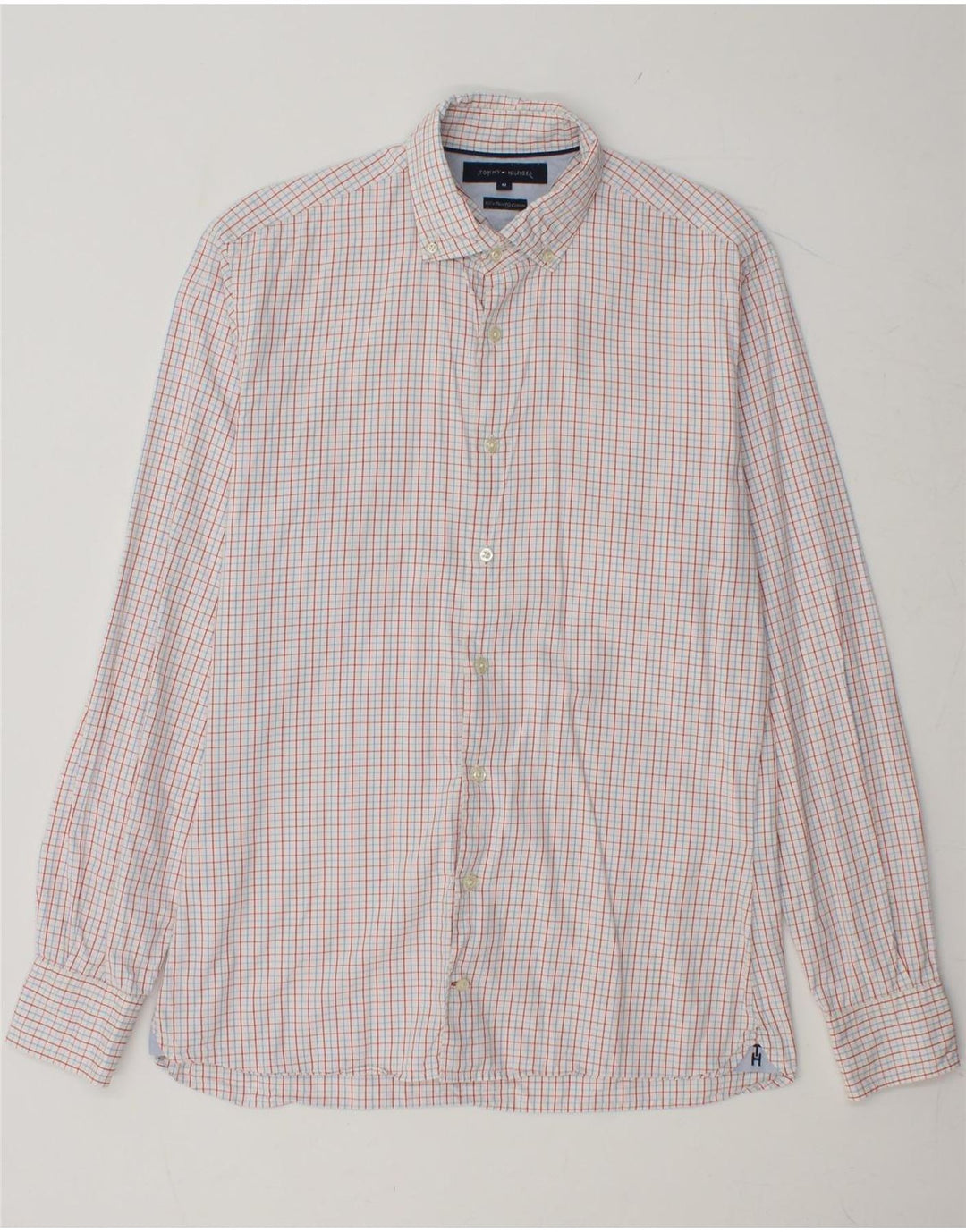 TOMMY HILFIGER Mens Shirt Medium Red Check Cotton
