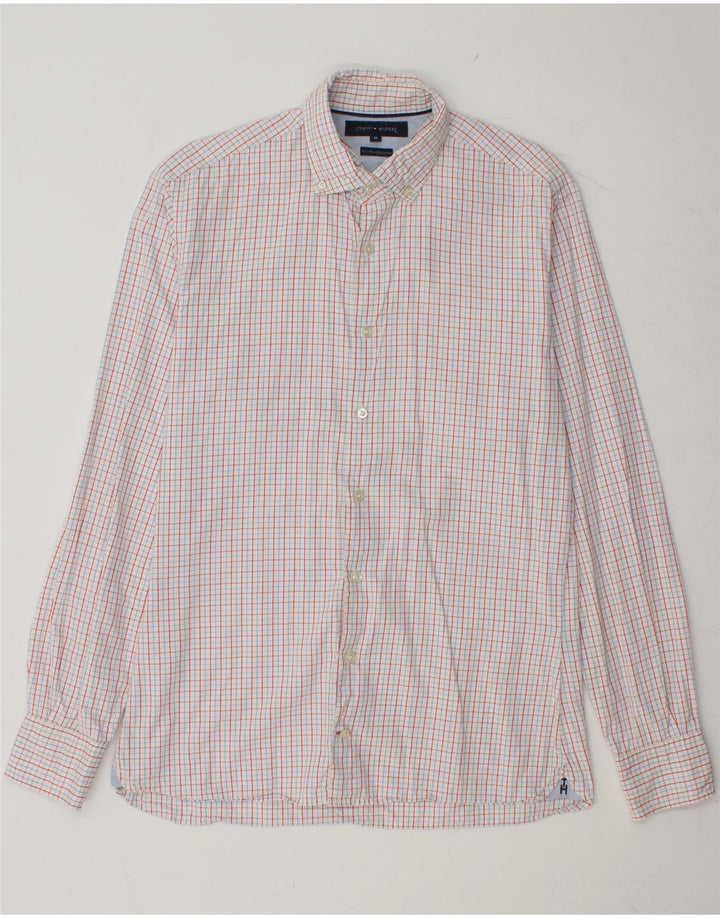 TOMMY HILFIGER Mens Shirt Medium Red Check Cotton
