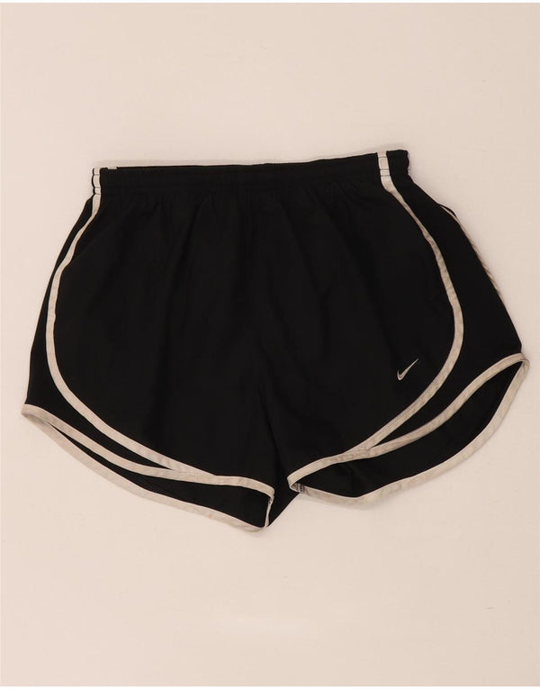 Nike Womens Dri Fit Sport Shorts UK 10 Small Black Polyester