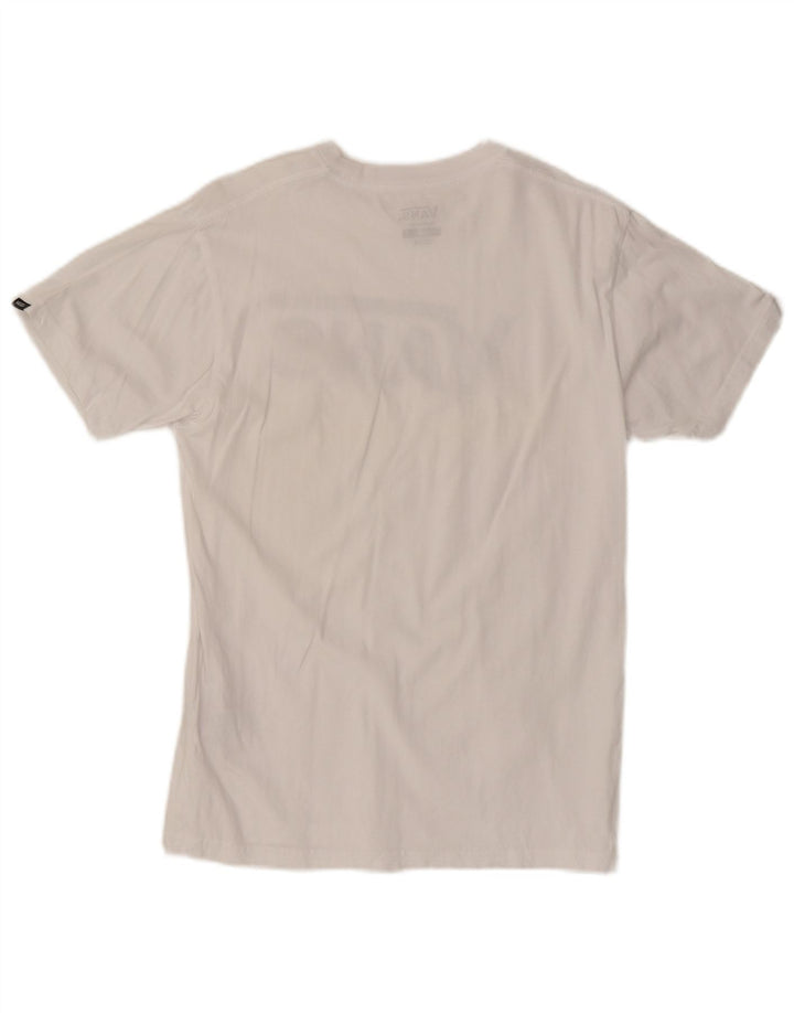 VANS Mens Classic Fit Graphic T-Shirt Top Small White Cotton
