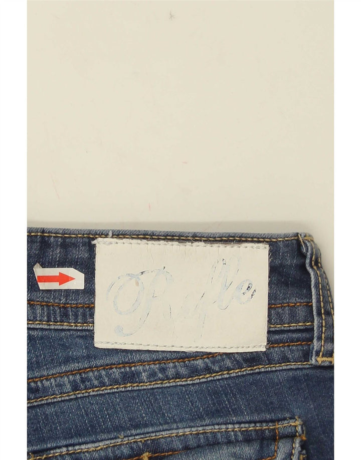 Rifle Womens Slim Jeans W29 L33 Blue Cotton