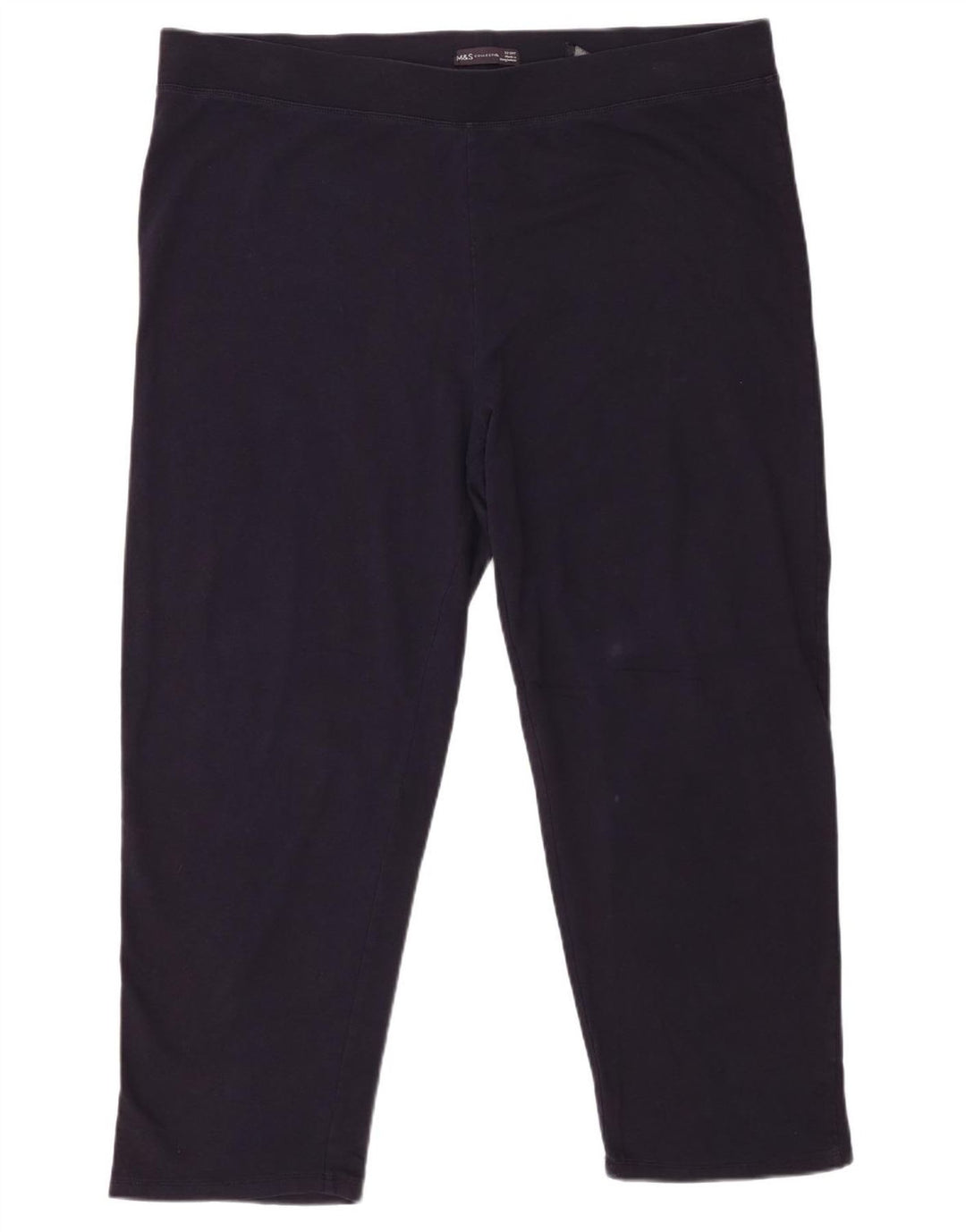 Marks & Spencer Womens Leggings UK 22 3XL Navy Blue Cotton