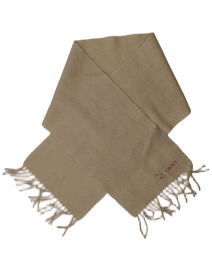 Dkny Womens Rectangle Scarf One Size Off White Wool